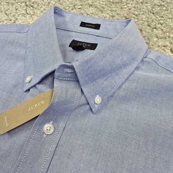 J Crew Ludlow Shirt Men 16 1/2 33 Blue Button Down Long Sleeve Micro Dots Office - Picture 4 of 15
